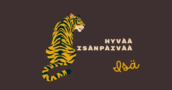 Hyvää isänpäivää, isä brown whimsical-color-block