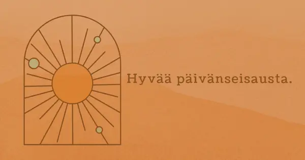 Hyvä päivänseisaukseen orange organic-boho