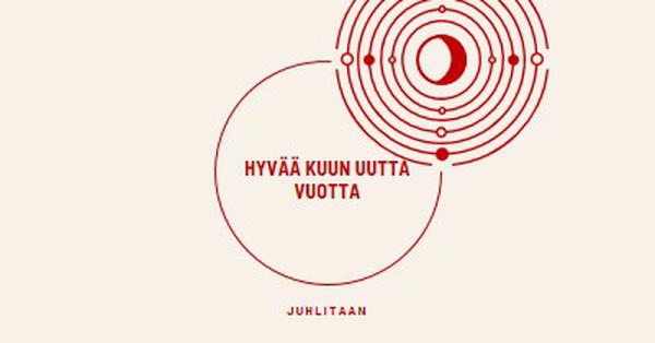 Juhlitaan kuun uutta vuotta white modern-simple