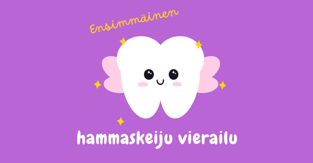 Ensimmäinen hammaskeijukäynti purple whimsical-color-block