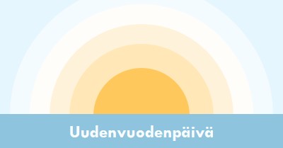 Uudenvuodenpäivän aurinko blue modern-simple