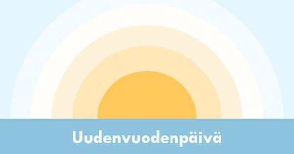 Uudenvuodenpäivän aurinko blue modern-simple