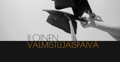 Hyvää valmistujaispäivää black modern-simple