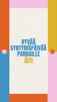 Hyvää syntymäpäivää parhaille gray retro,bold,geometric