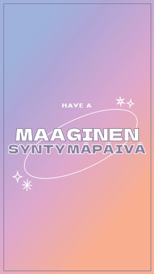 Maaginen syntymäpäivä purple magical,modern,gradient