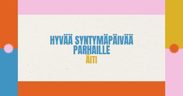 Hyvää syntymäpäivää parhaille gray retro,bold,geometric