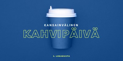 Kahvilakulttuuri blue modern-bold