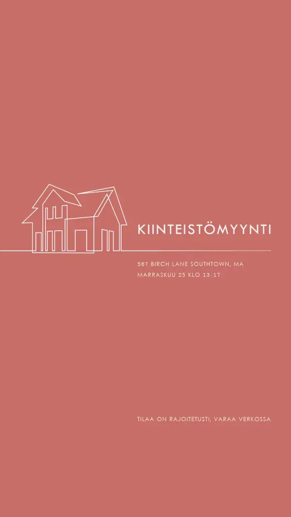 Yksinkertainen kiinteistö pink modern-simple