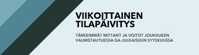 Viikoittainen tilapäivitys blue modern-simple