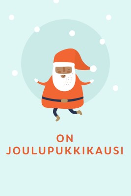 On joulupukkikausi blue whimsical-color-block