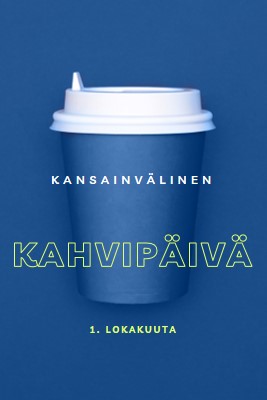 Kahvilakulttuuri blue modern-bold