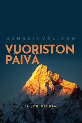 Hyvää kansainvälistä vuoristopäivää blue modern-bold