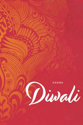 Onnellisin Diwali red modern-bold