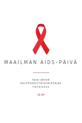 Aids-tietoisuuden lisääminen white modern-simple