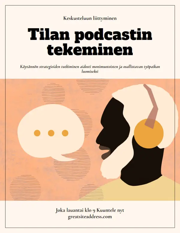 Lihavoitu viestintälehtinen orange modern,color-block,vector,flat-graphic