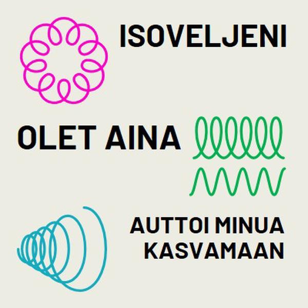 Kiitos, isoveli. gray modern,bold,typographic