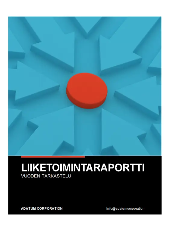 Rohkea liiketoimintaraportti red modern bold