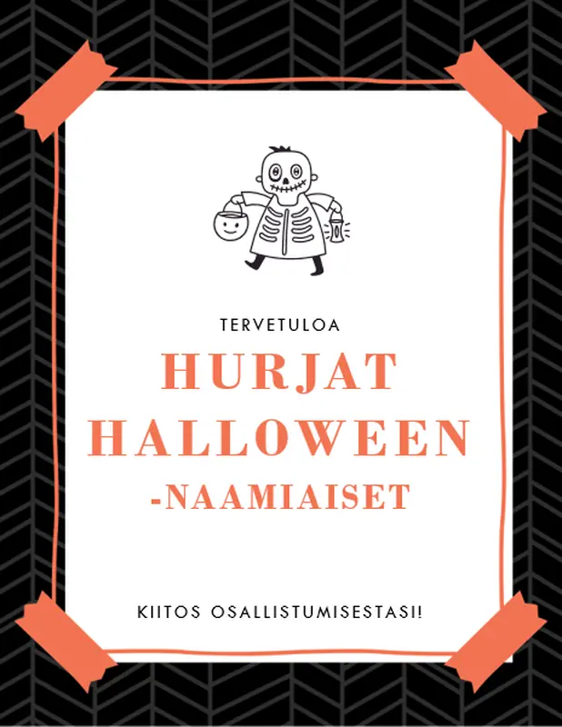 Halloween-juhlatulosteet whimsical line