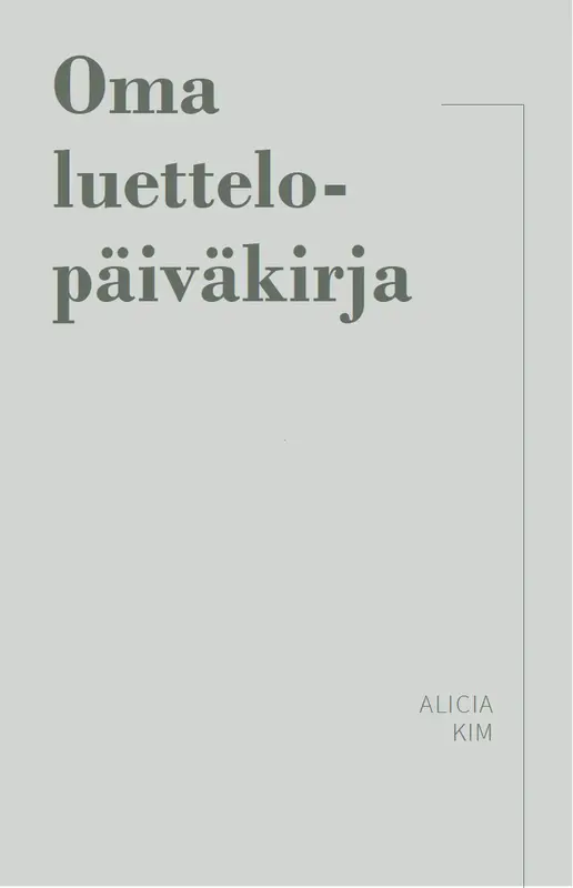 Luettelopäiväkirja modern simple