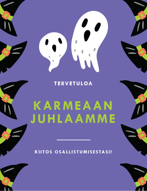 Halloween-juhlan tulostettavat materiaalit whimsica color block