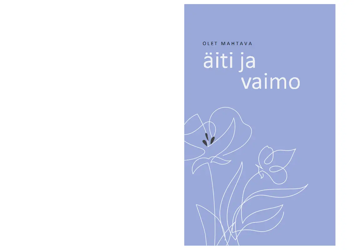 Tyylikäs äitienpäiväkortti organic-simple