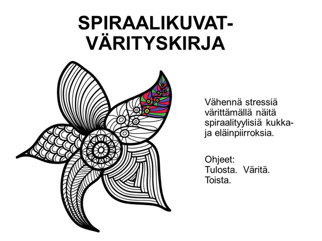 Spiraalikuvat-värityskirja