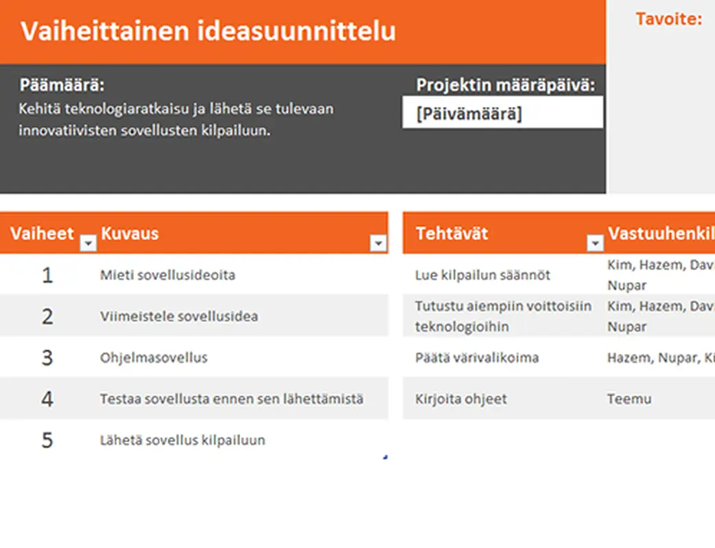 Ideasuunnittelu modern simple
