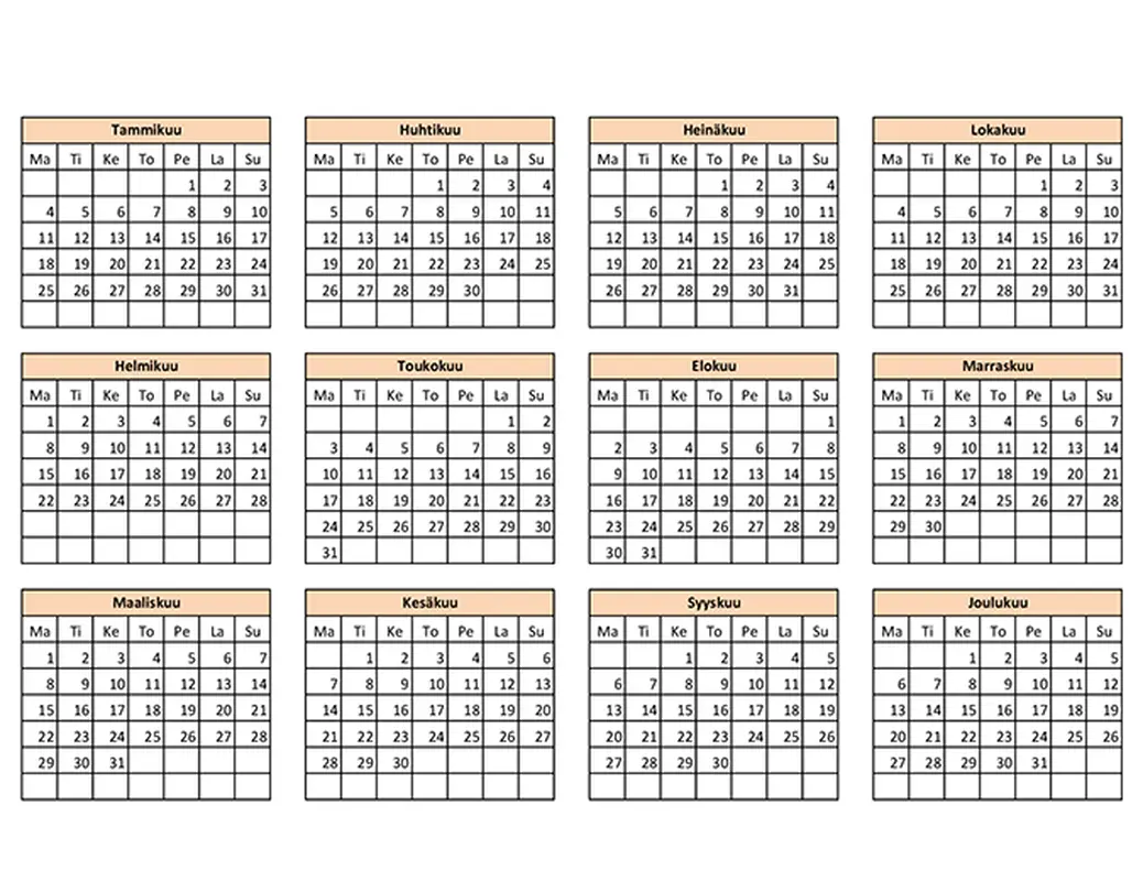 Kalenterin luoja (minä tahansa vuonna)