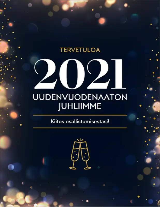 Uudenvuoden juhlien tulostettavat materiaalit  modern simple