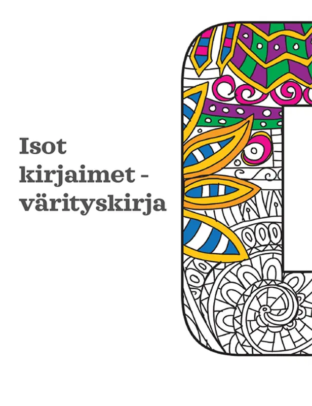 Isot kirjaimet -värityskirja