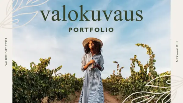 Valokuvaportfolio (boho-luomu) gray modern simple