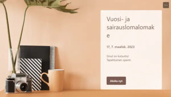 Vuosi- ja sairauslomalomake brown modern simple