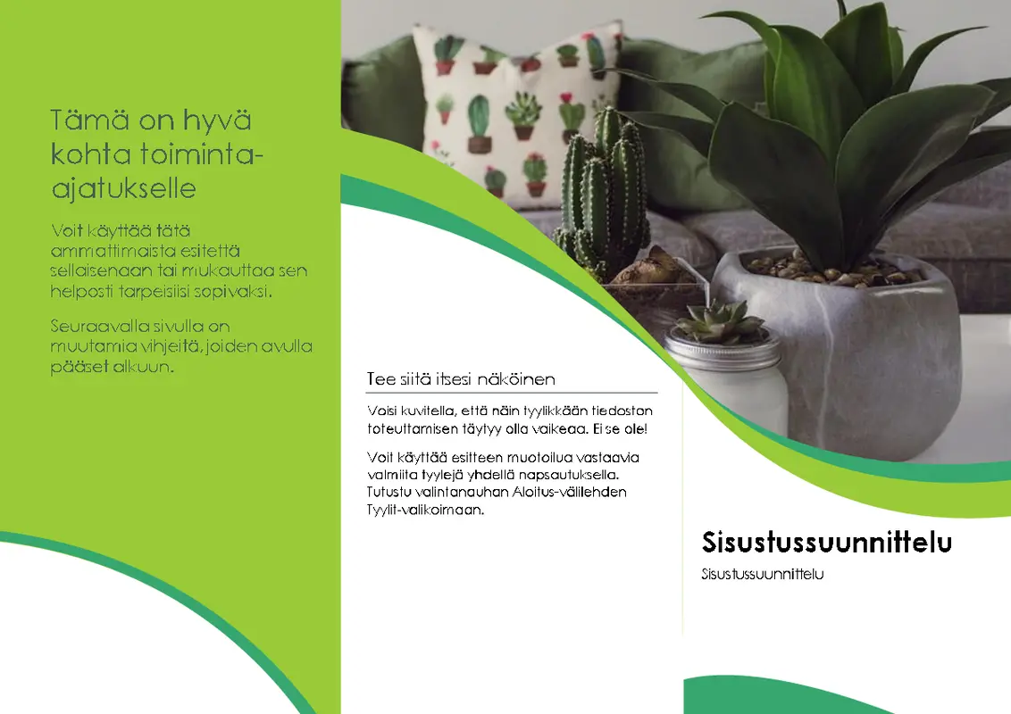 Sisustussuunnittelun esite modern-color-block