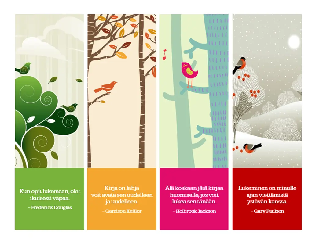 Inspiroivia kirjanmerkkejä