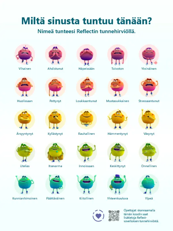 Tunteiden selaaminen tunnehirviön avulla whimsical-color-block