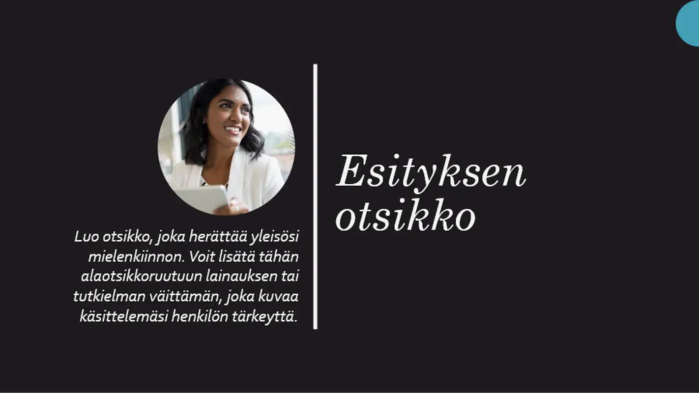 Elämäkerran esitys modern geometric