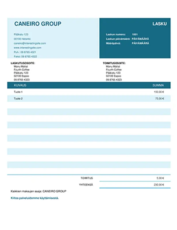 Peruslasku modern simple