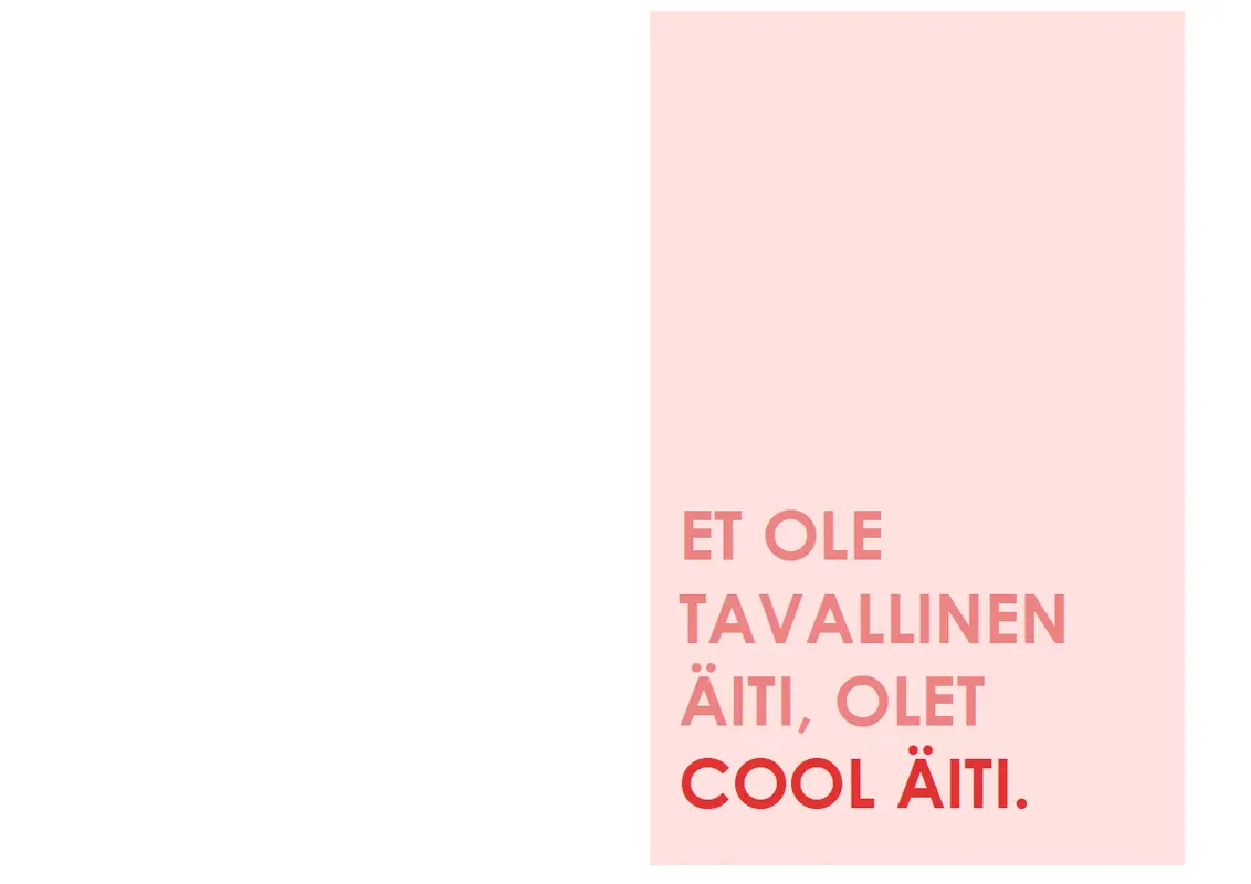 Siistin äidin äitienpäiväkortti modern-simple