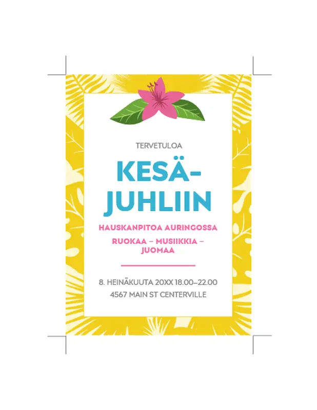 Kesäkutsut vintage retro