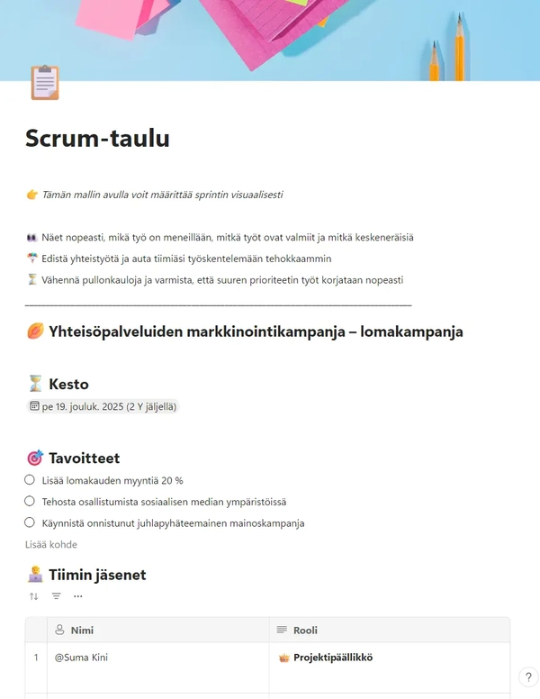 Scrum-taulu