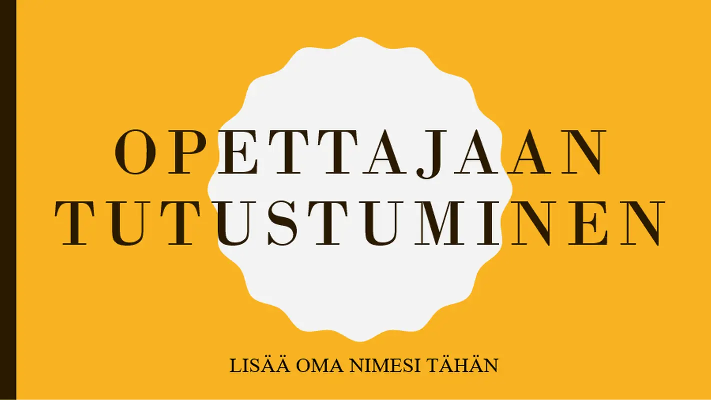 Tutustu opettajaan modern color block