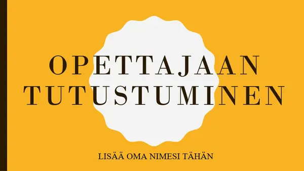 Tutustu opettajaan modern color block