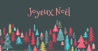 Joyeux Noël green whimsical-line