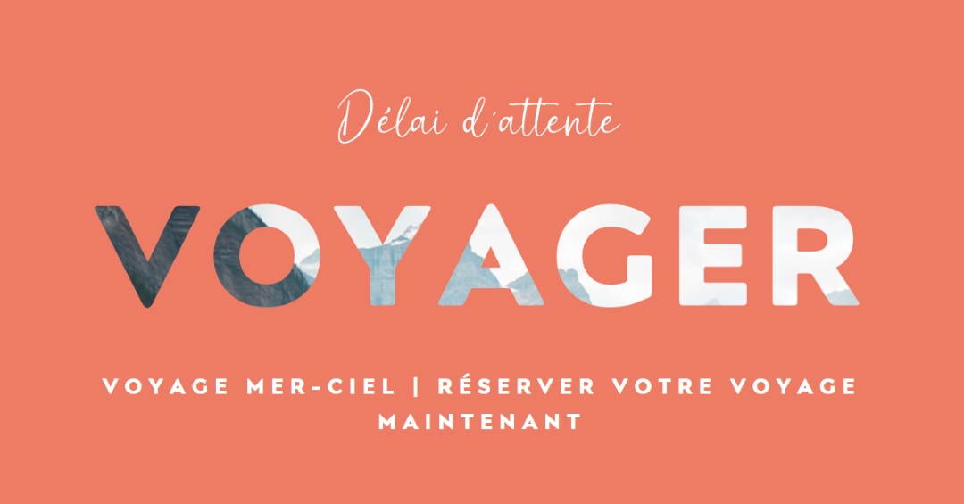 Votre aventure vous attend orange modern-bold
