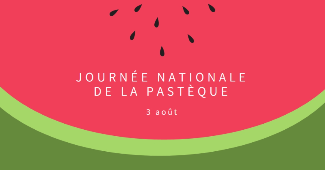 Journée nationale de la pastèque pink modern-simple