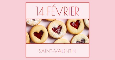 Friandise pour la Saint-Valentin pink modern-simple