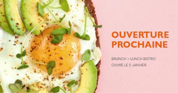 L’heure du brunch pink modern-bold