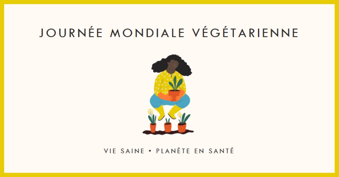 C’est la Journée mondiale végétarienne white modern-simple