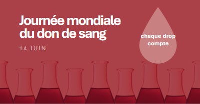 Journée mondiale du don de sang red modern-bold