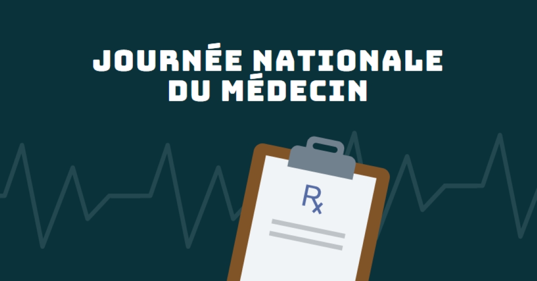 Aujourd’hui, c’est la Journée nationale des médecins blue modern-simple